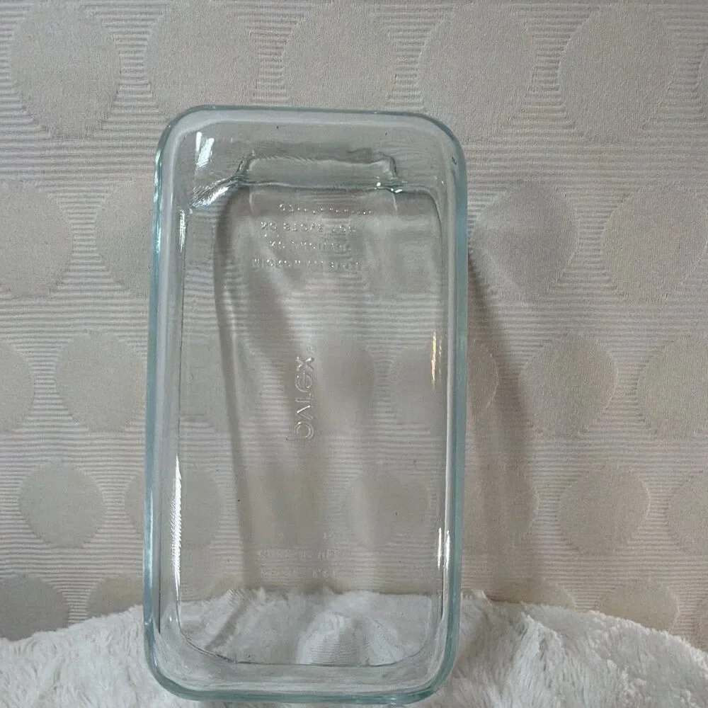 PYREX 213 Clear Glass 1.5 Qt Loaf Pan Baking Dish Made in USA